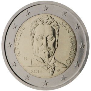 2 euro commemorativi 2014 San Marino Giacomo Puccini